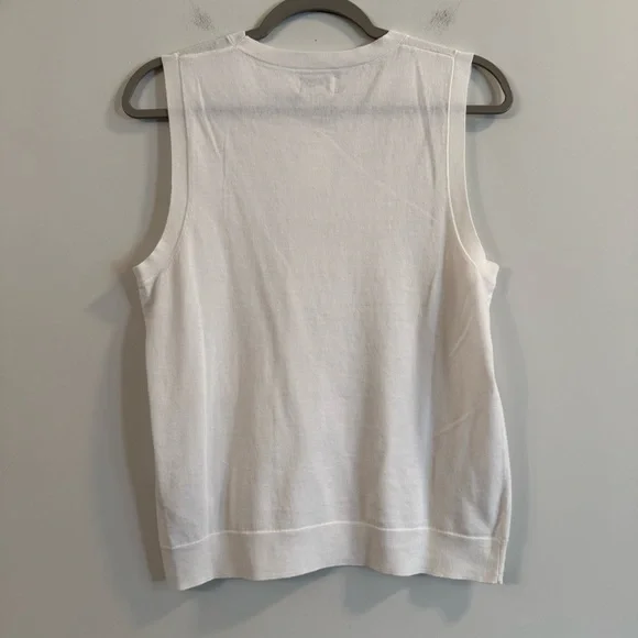 J. Crew Women's White Sleeveless sweater vest - Picture 4 of 4